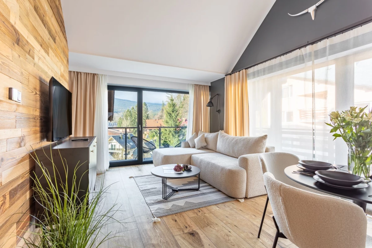 Apartament 45 m² z widokiem na góry